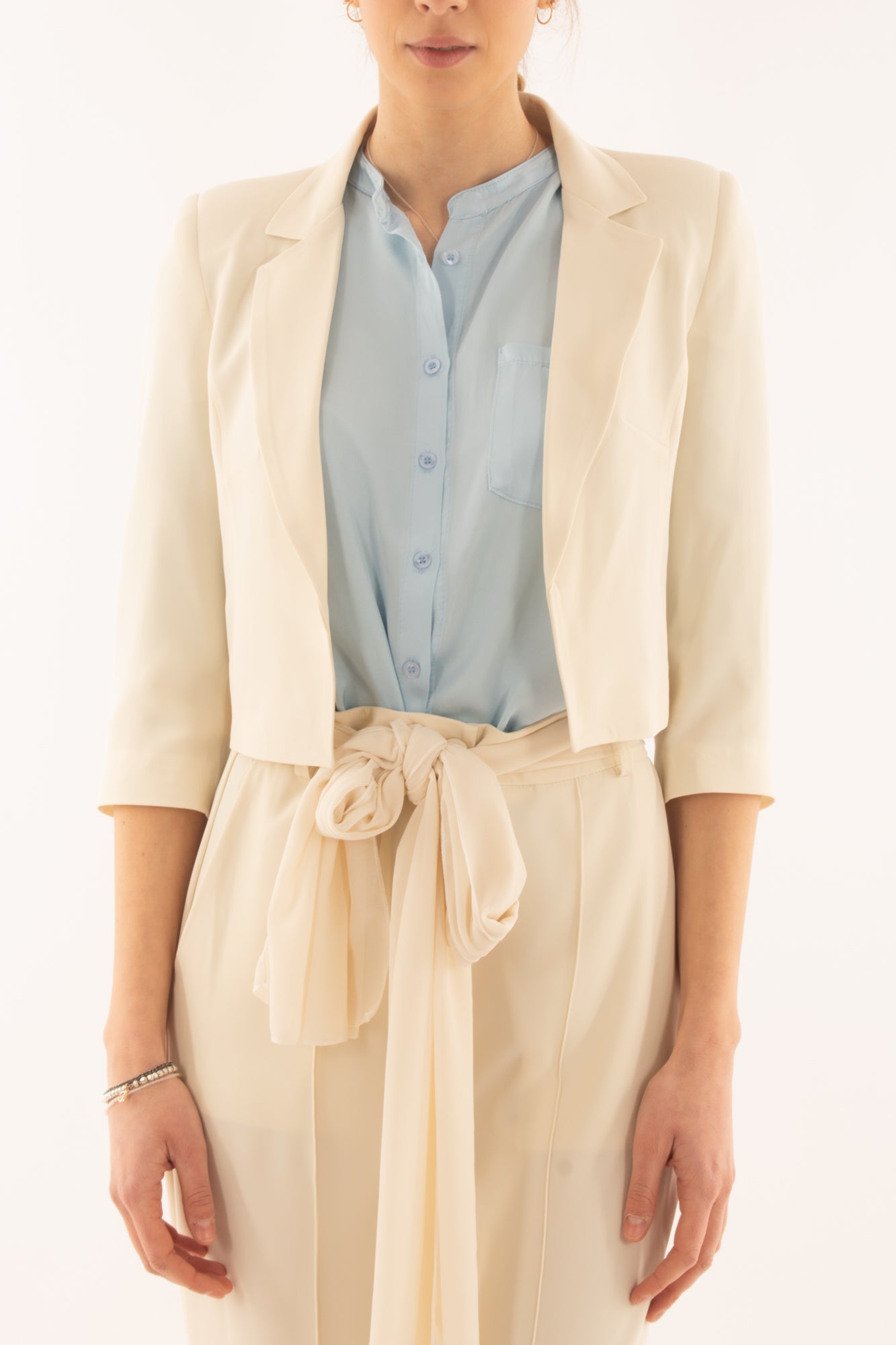 Giacca corta aperta da Donna Susy mix elite - Burro