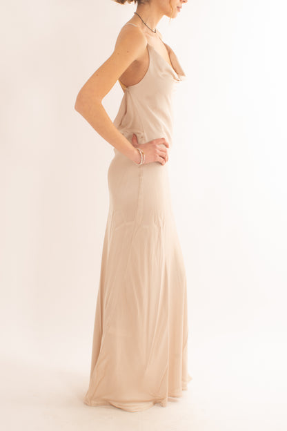 Abito in viscosa con catene da Donna Susy mix elite - Beige