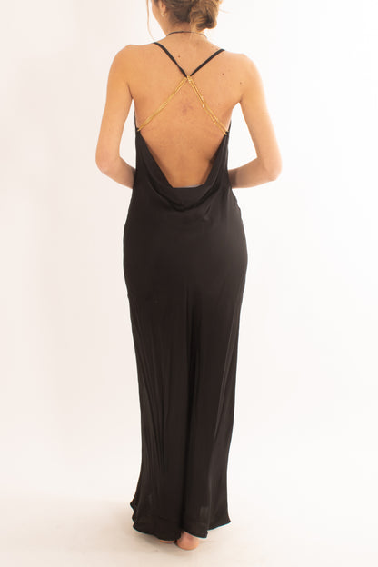 Abito in viscosa con catene da Donna Susy mix elite - Nero
