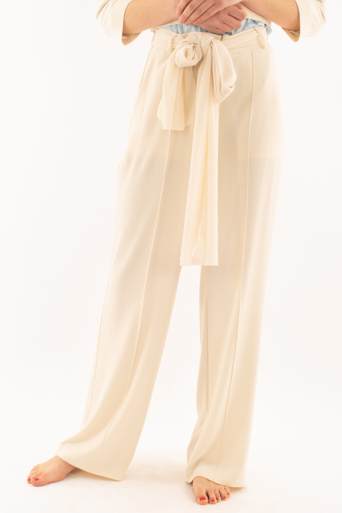 Pantalone a palazzo da Donna Susy mix elite - Burro