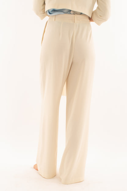 Pantalone a palazzo da Donna Susy mix elite - Burro