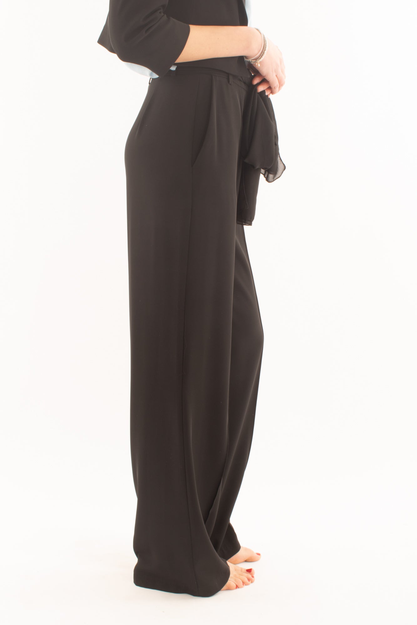 Pantalone a palazzo da Donna Susy mix elite - Nero