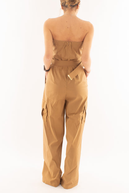 Tuta con tasconi da Donna - Cammello