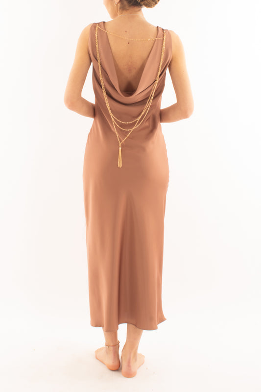 abito con catene da Donna Susy mix elite - Cacao