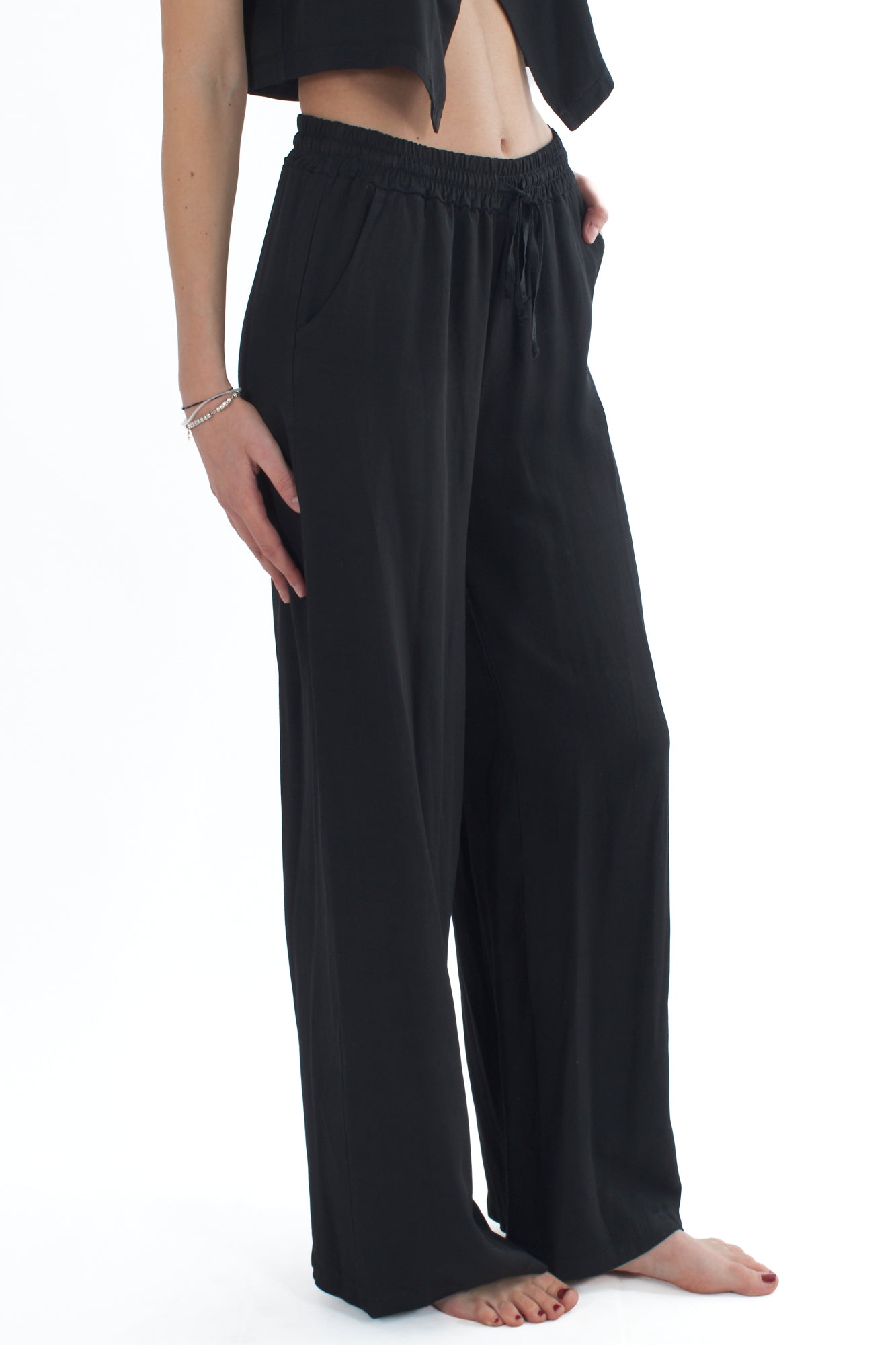 SUSY MIX Pantalone a palazzo da Donna Susy mix - Nero Nero