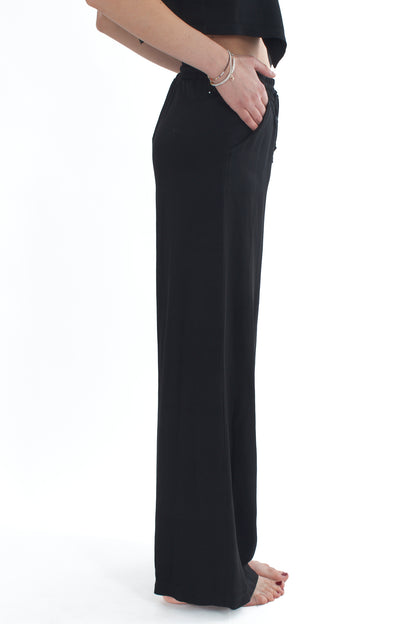 Pantalone a palazzo da Donna Susy mix - Nero