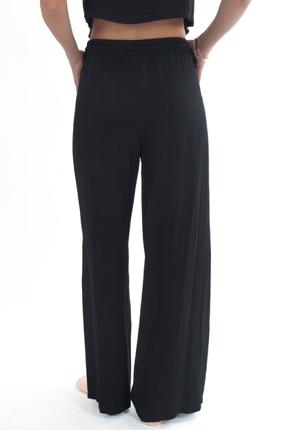 Pantalone a palazzo da Donna Susy mix - Nero
