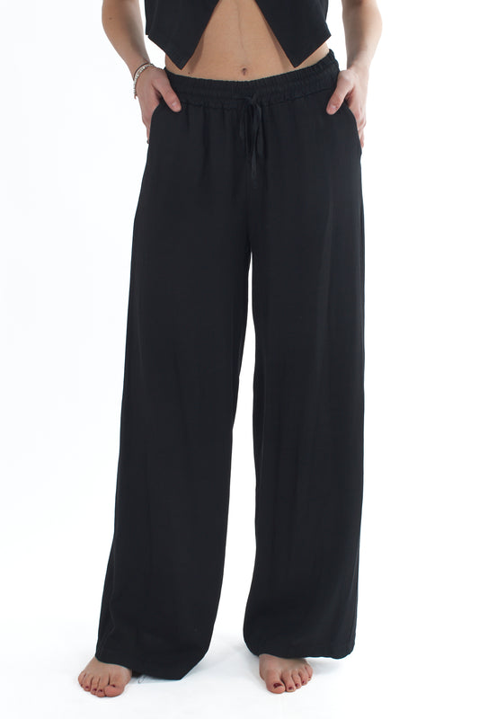 Pantalone a palazzo da Donna Susy mix - Nero