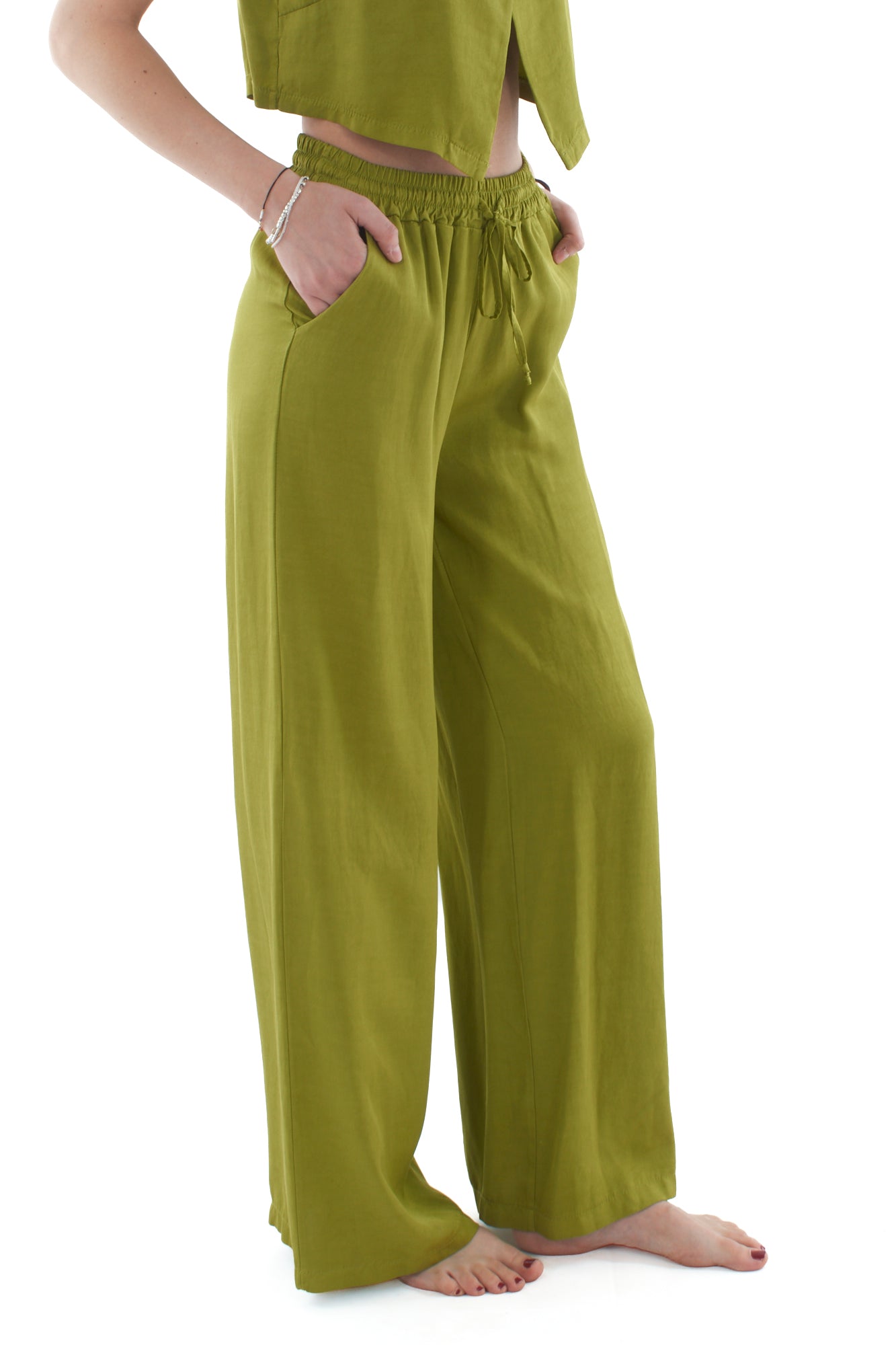 SUSY MIX Pantalone a palazzo da Donna Susy mix - Pistacchio Pistacchio