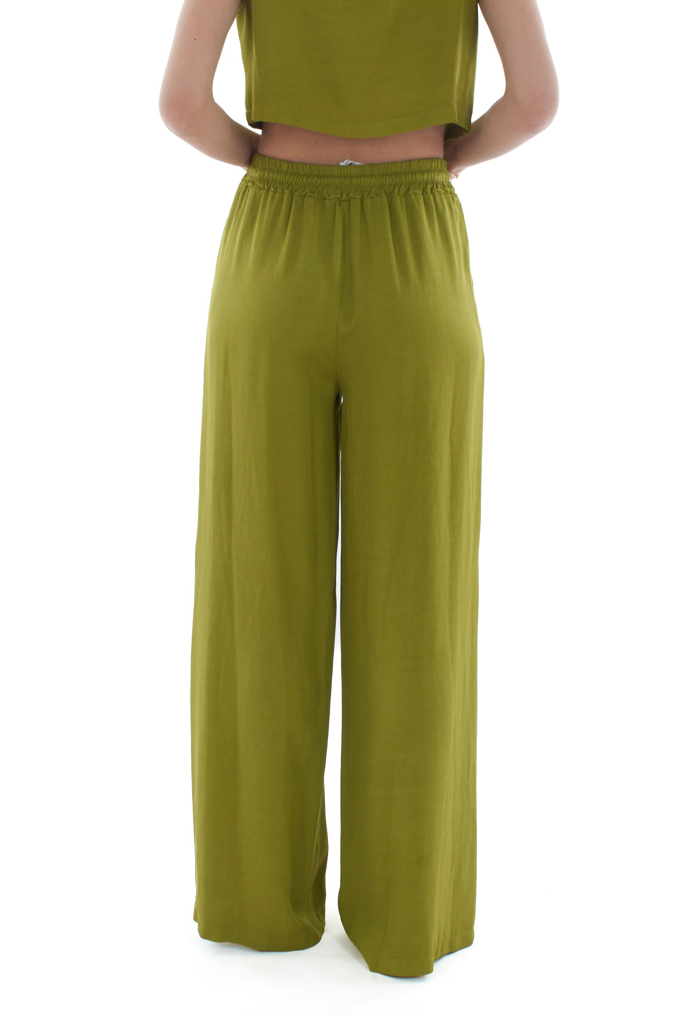 Pantalone a palazzo da Donna Susy mix - Pistacchio