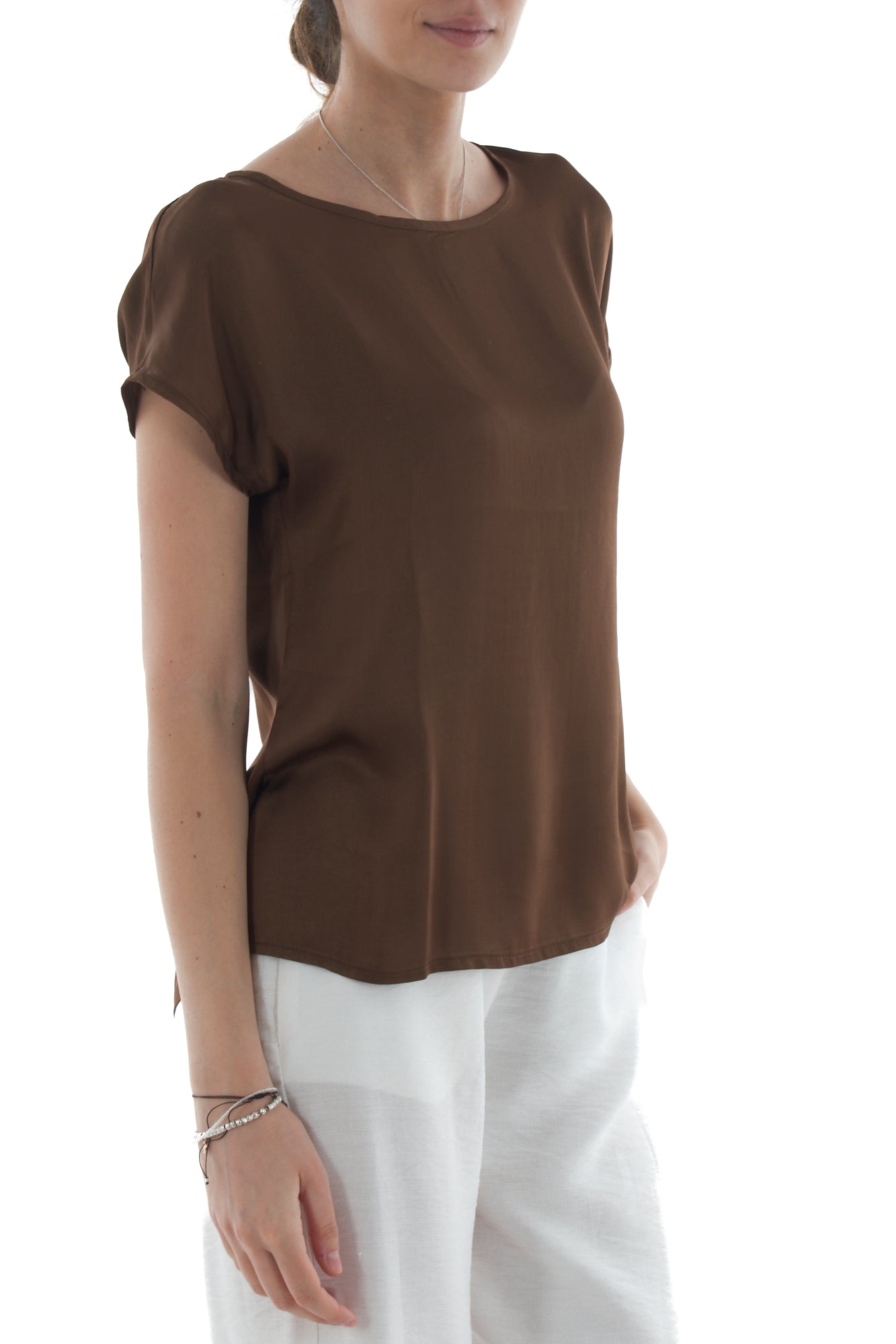 Blusa mezze manica da Donna Susy mix Caffe