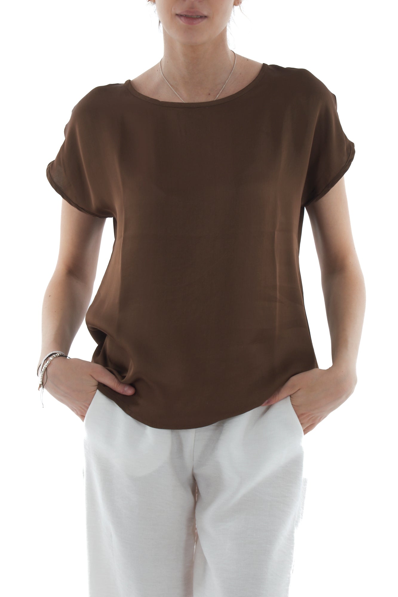 Blusa mezze manica da Donna Susy mix Caffe