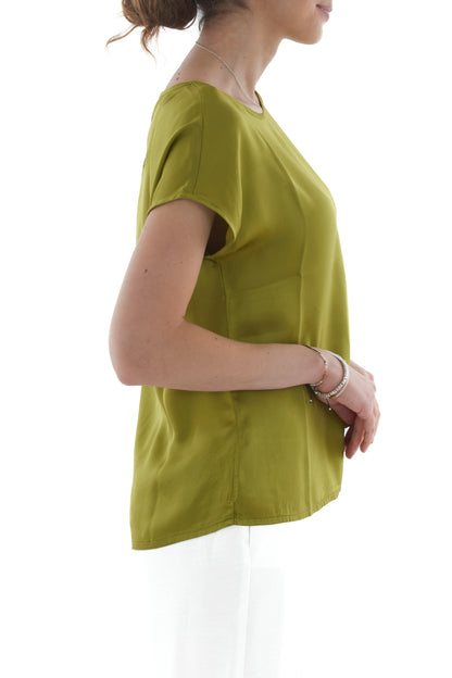Blusa mezze manica da Donna Susy mix Pistacchio