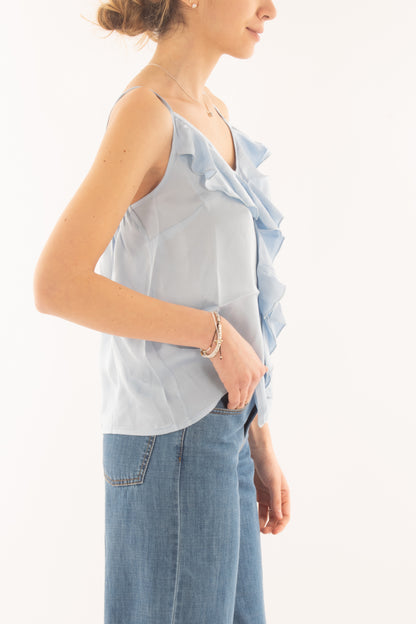 Top con voilà da Donna Susy mix - Celeste