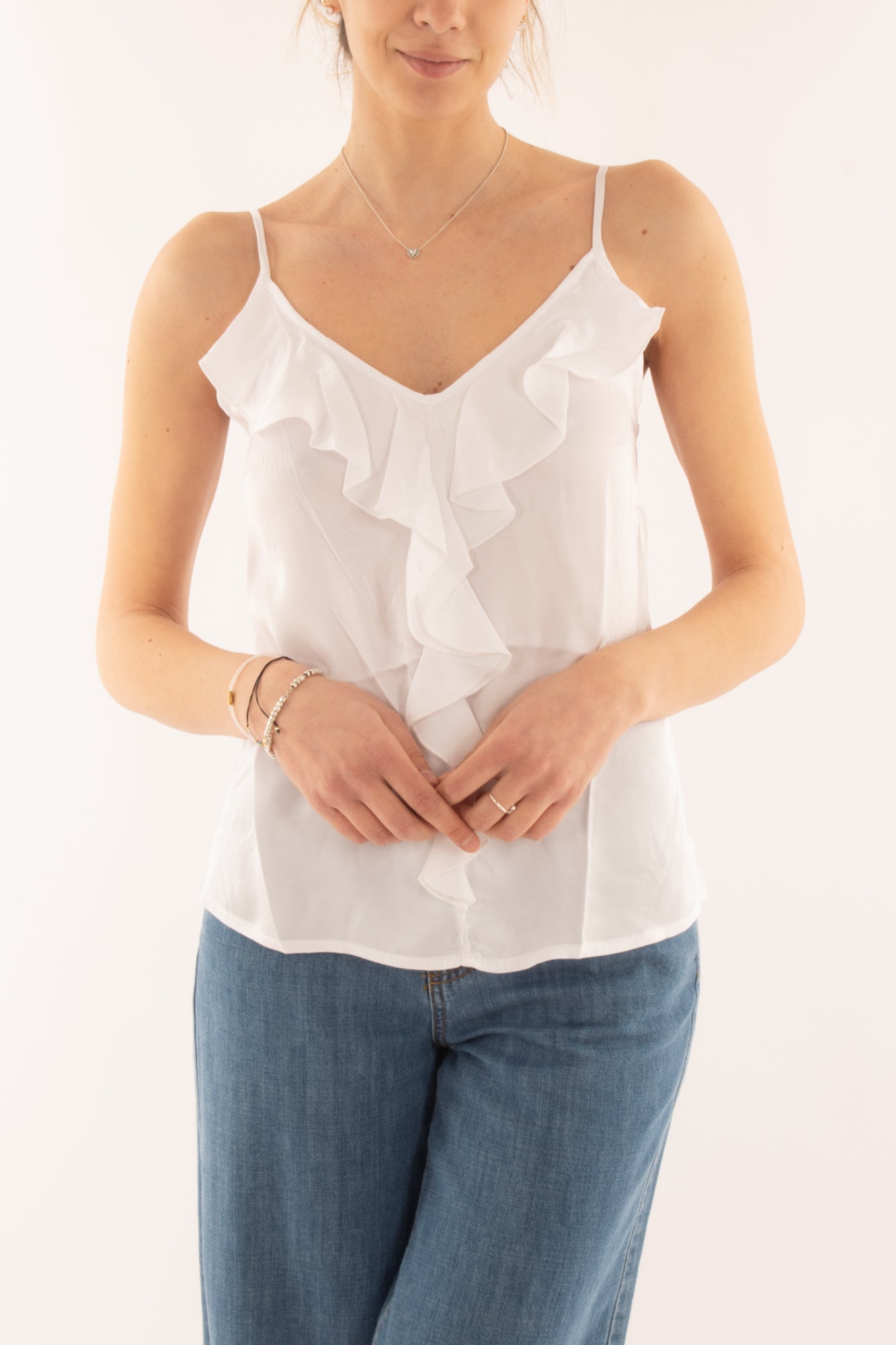 Top con voilà da Donna Susy mix - Latte