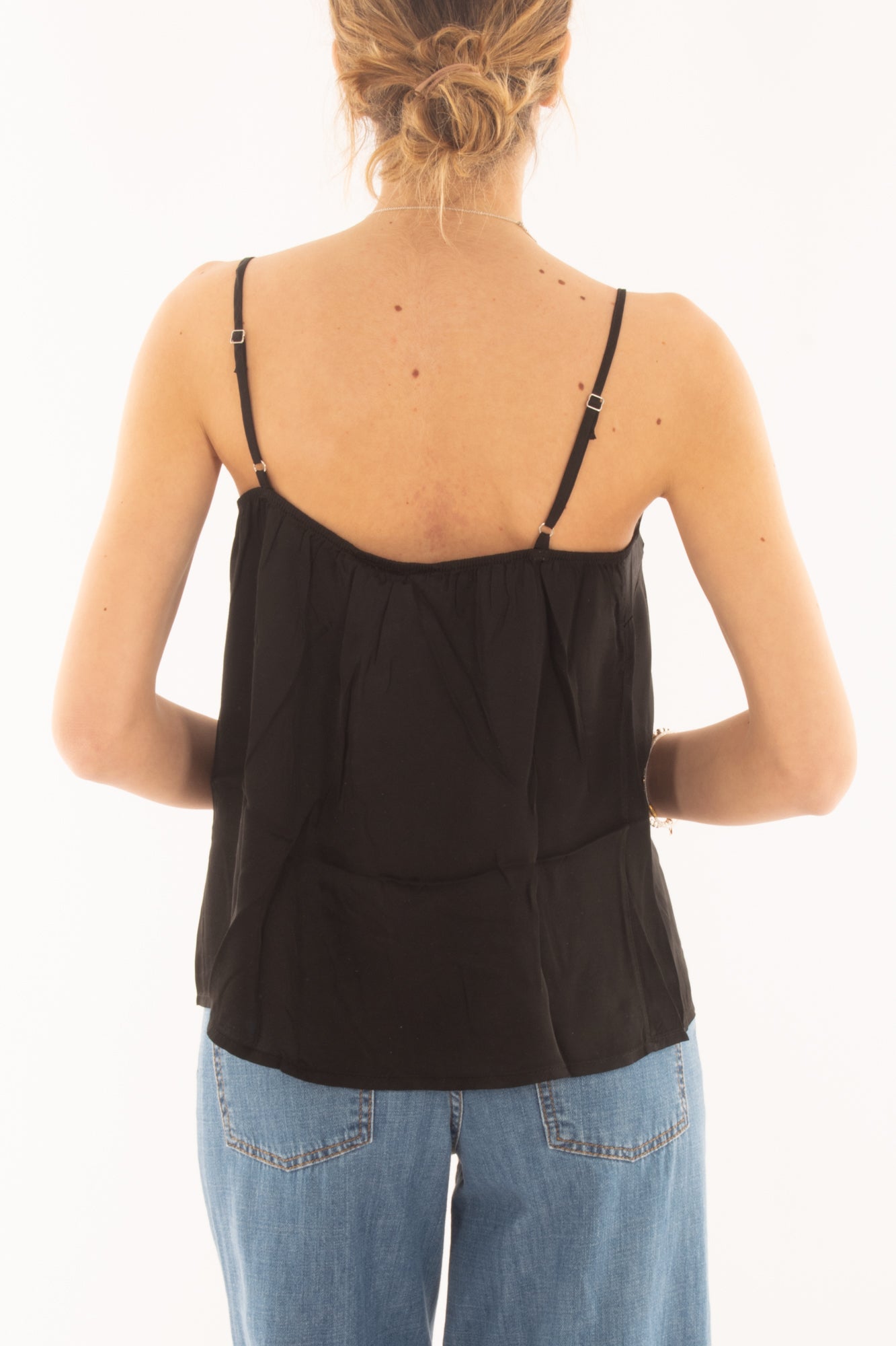 Top con voilà da Donna Susy mix - Nero