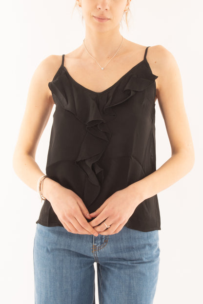 Top con voilà da Donna Susy mix - Nero