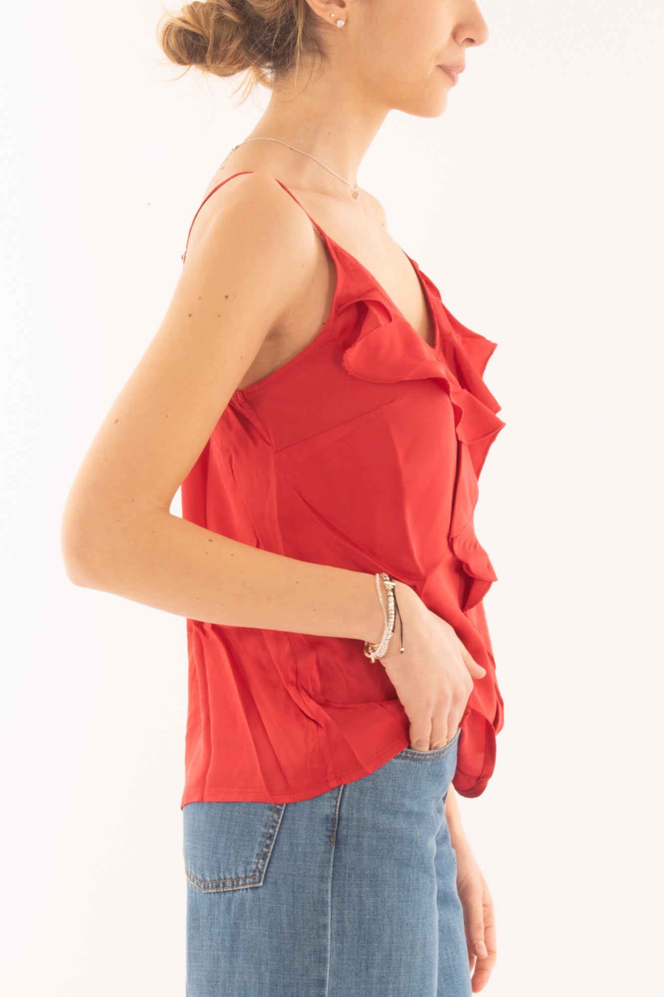 Top con voilà da Donna Susy mix - Rosso