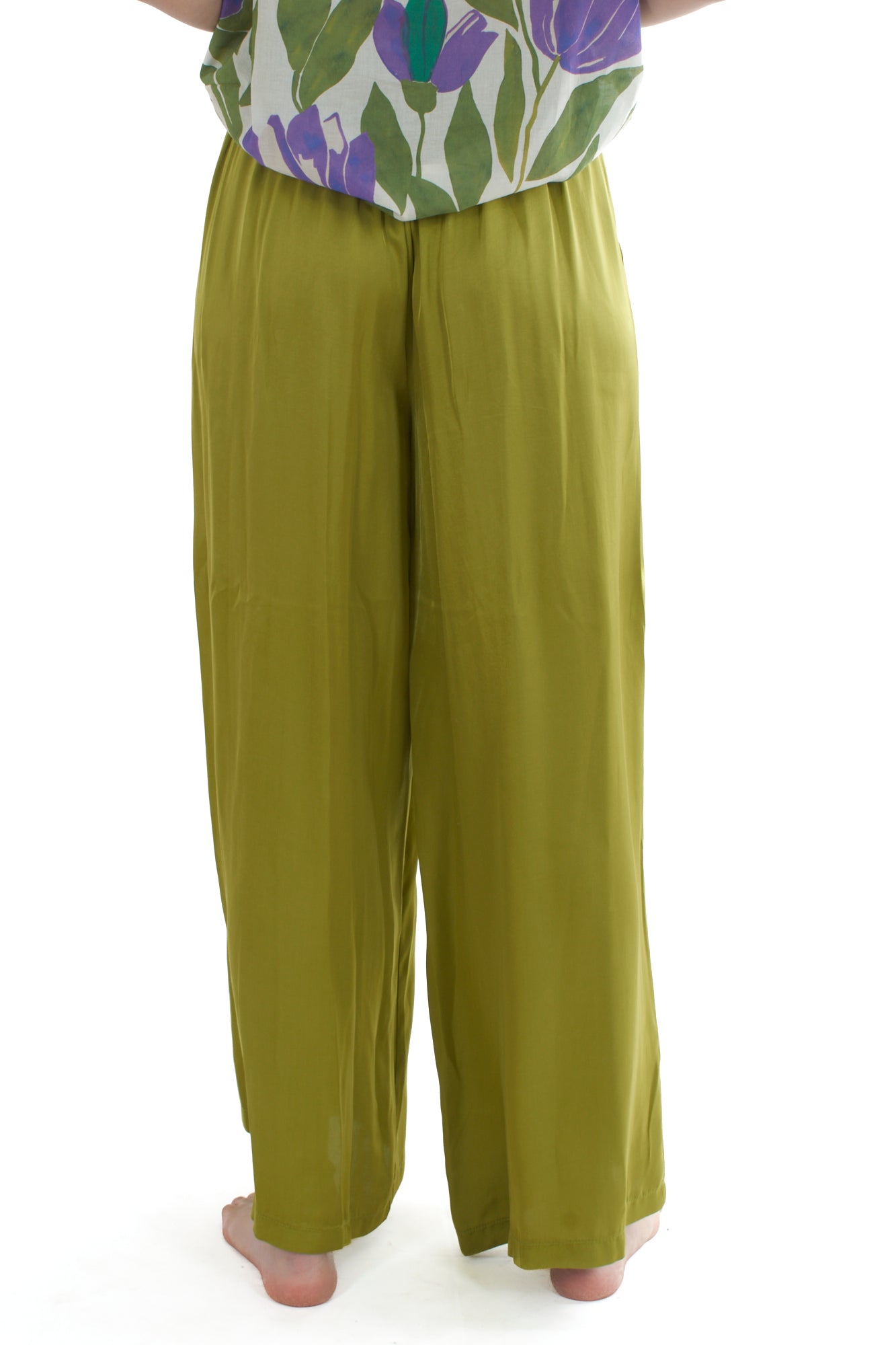 SUSY MIX Pantalone a palazzo in viscosa da Donna Susy mix Pistacchio Pistacchio