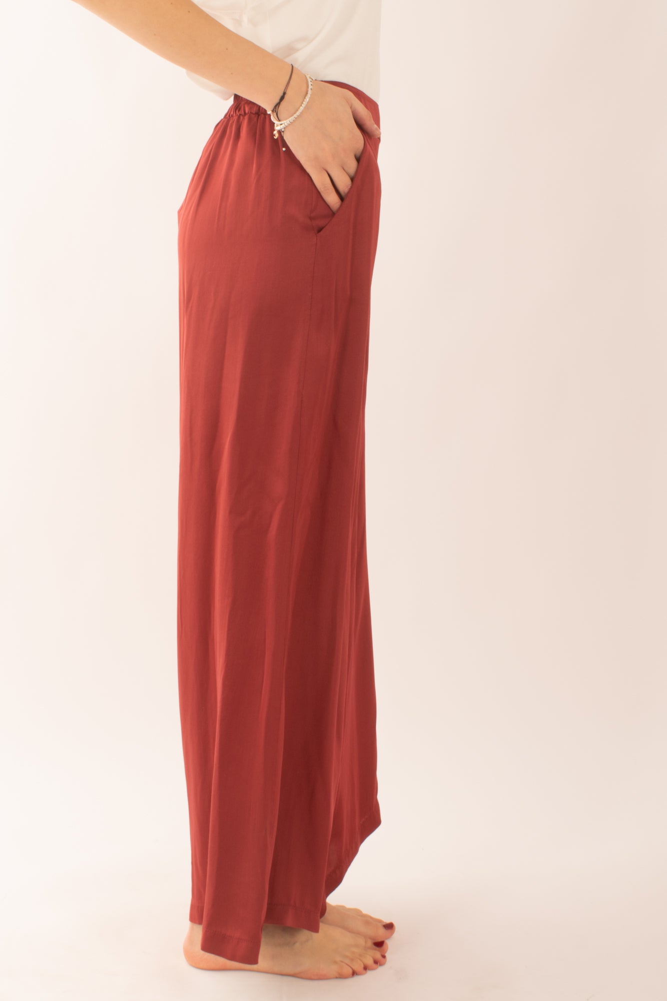 SUSY MIX Pantalone a palazzo in viscosa da Donna Susy mix - Rosso india Rosso