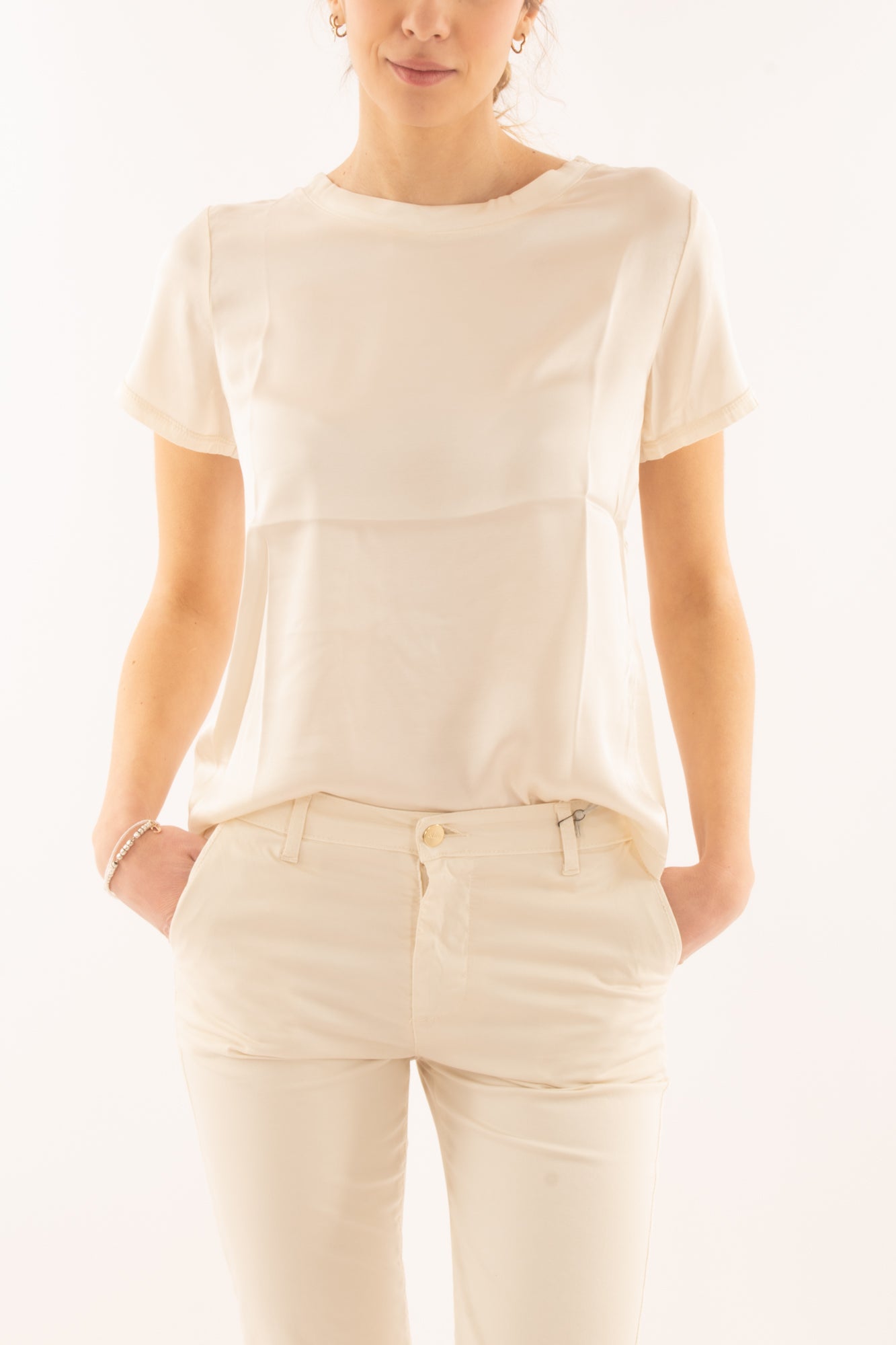 Maglia mezza manica da Donna Susy mix - Burro