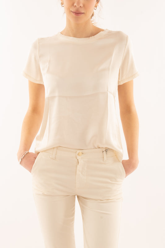 Maglia mezza manica da Donna Susy mix - Burro