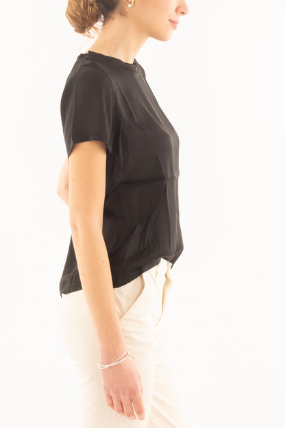 Maglia mezza manica da Donna Susy mix - Nero