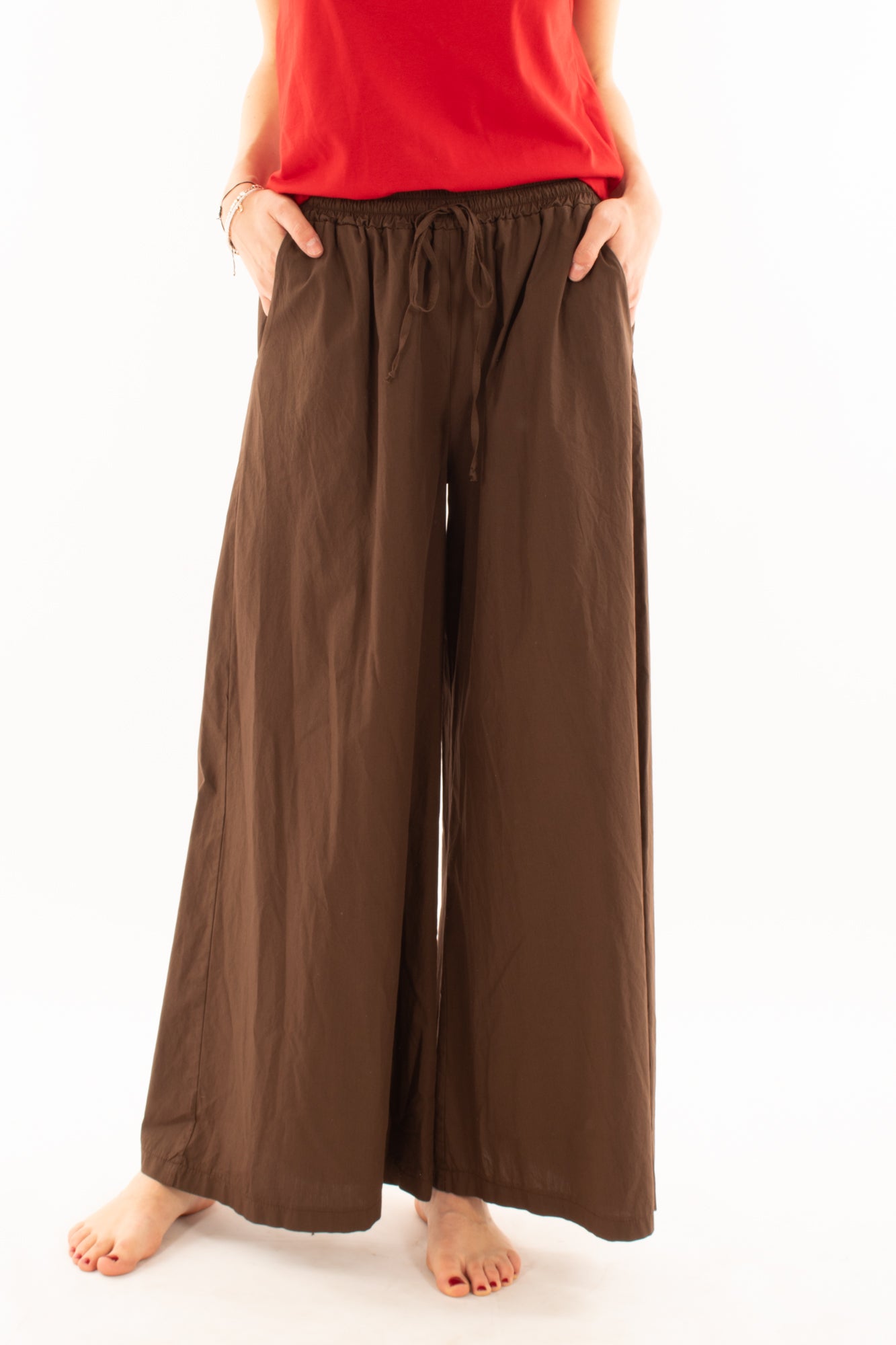 Pantalone palazzo in cotone da Donna Susy Mix - Caffe