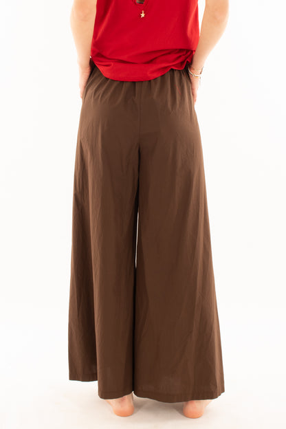 Pantalone palazzo in cotone da Donna Susy Mix - Caffe