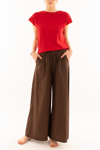 Pantalone palazzo in cotone da Donna Susy Mix - Caffe