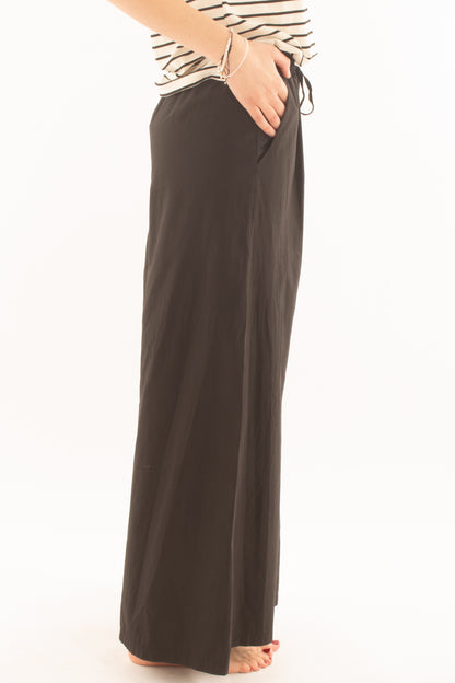 Pantalone palazzo in cotone da Donna Metoo- Nero
