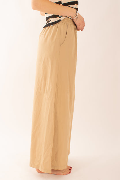 Pantalone palazzo in cotone da Donna Susy Mix - Safari