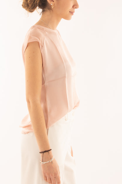 Maglia in viscosa a girocollo da Donna - Susy mix - Rosa