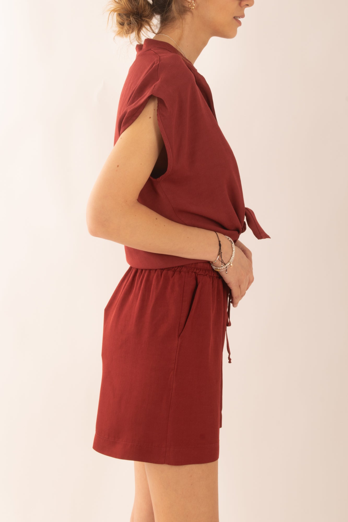 Camicia over da Donna Susy mix - Rosso india