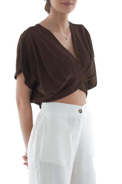 Maglia corta a pipistrello da Donna - Caffe