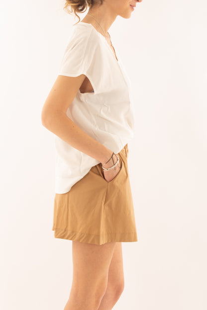 Maglia a v in viscosa da Donna Susy mix Latte