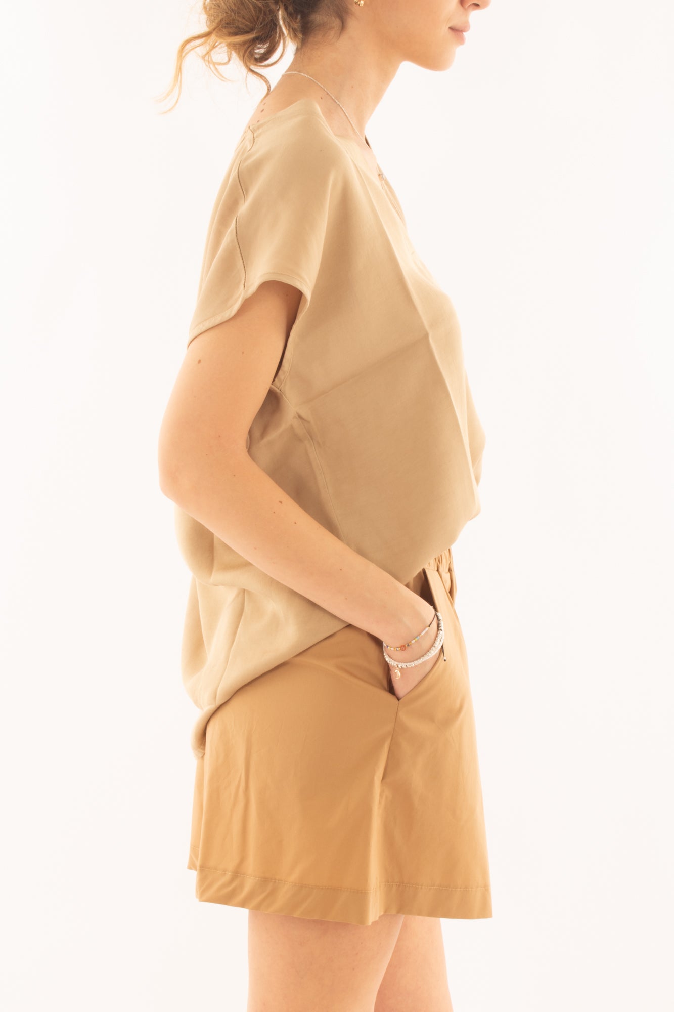 Maglia a v in viscosa da Donna Susy mix Safari