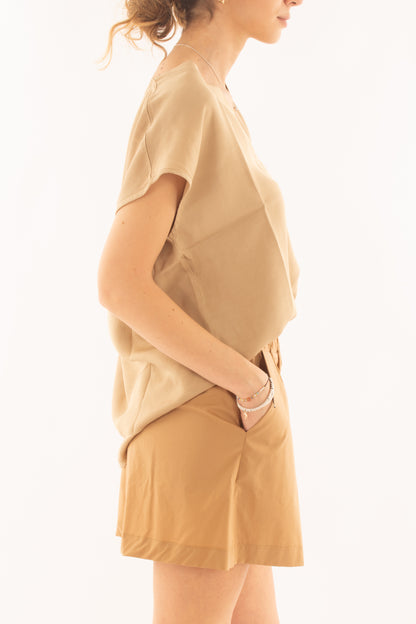 Maglia a v in viscosa da Donna Susy mix Safari