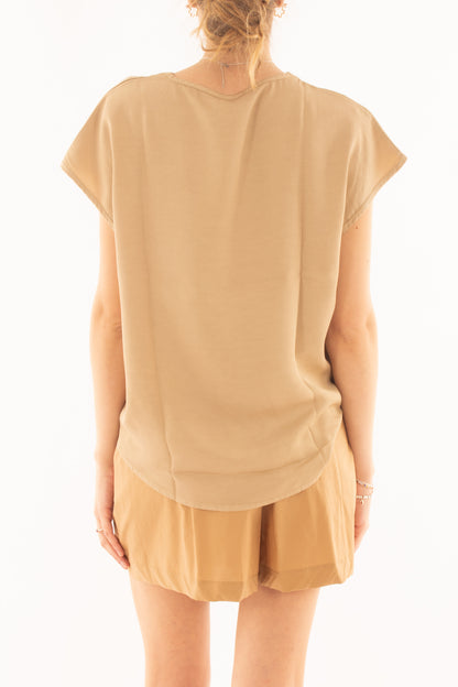 Maglia a v in viscosa da Donna Susy mix Safari