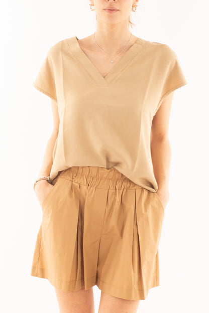 Maglia a v in viscosa da Donna Susy mix Safari