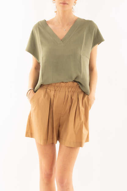 SUSY MIX Maglia a v in viscosa da Donna Susy mix Verde Verde