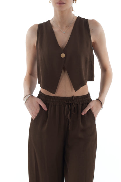 Gilet un bottone da Donna Susy mix - Caffe