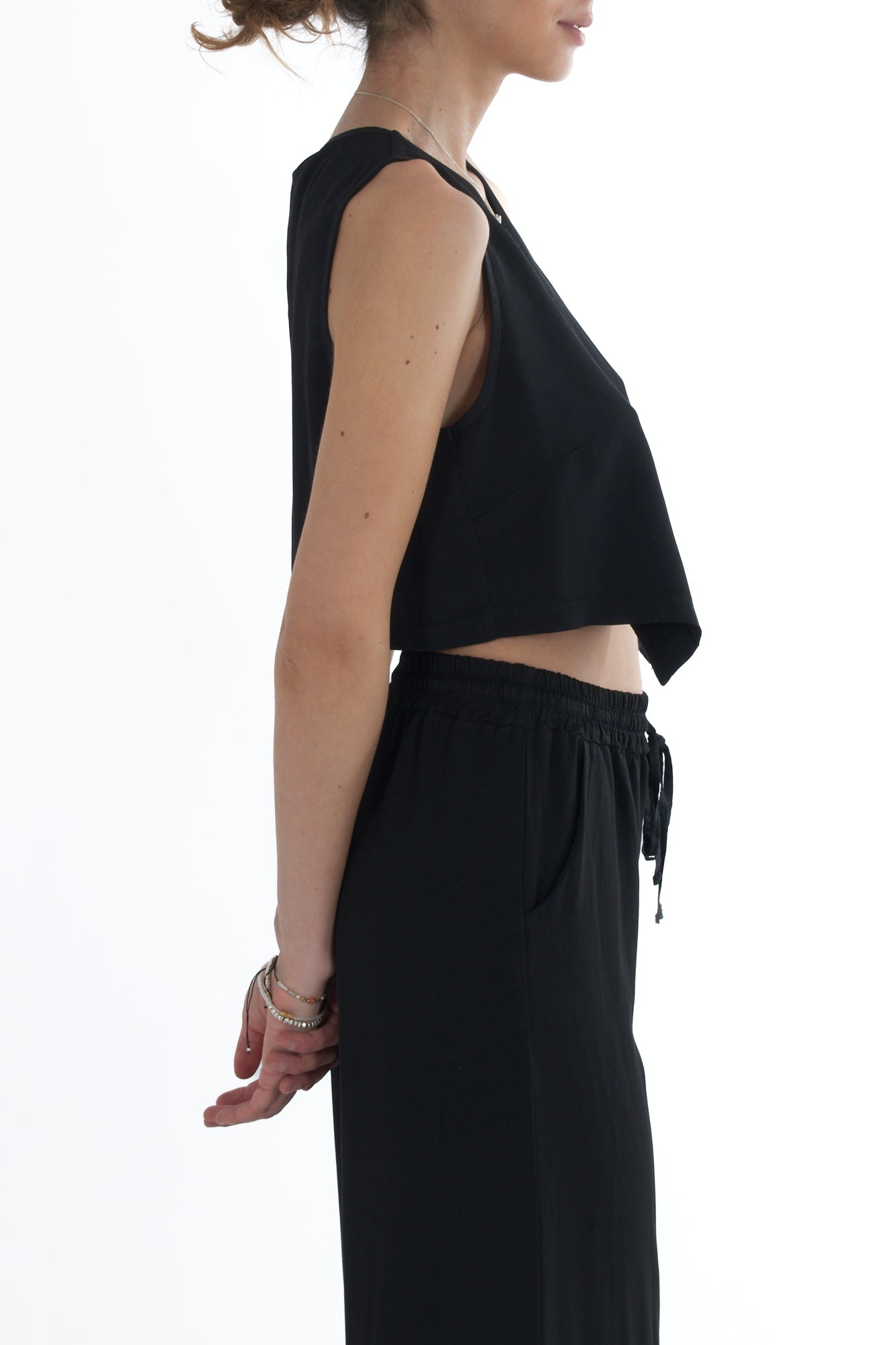 Gilet un bottone da Donna Susy mix - Nero