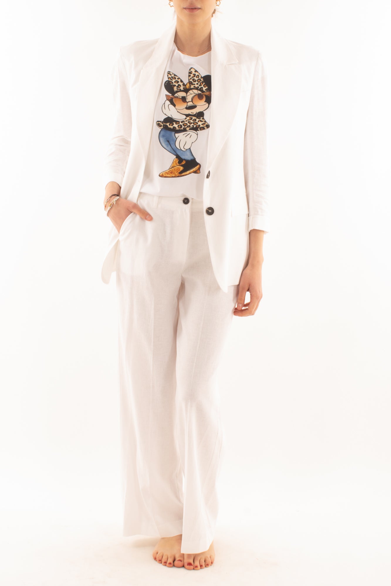 Giacca misto lino da Donna Susy mix - Bianco