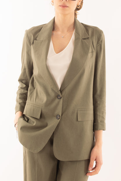 Giacca misto lino da Donna Susy mix - Verde