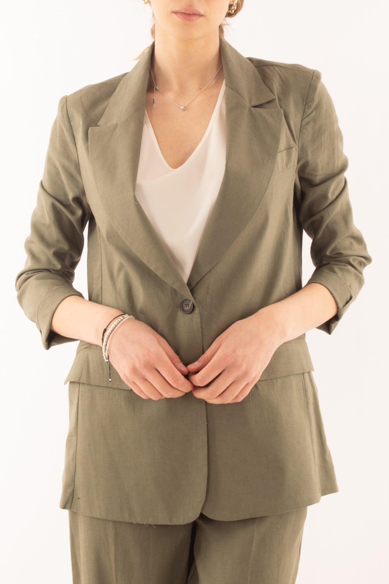 Giacca misto lino da Donna Susy mix - Verde