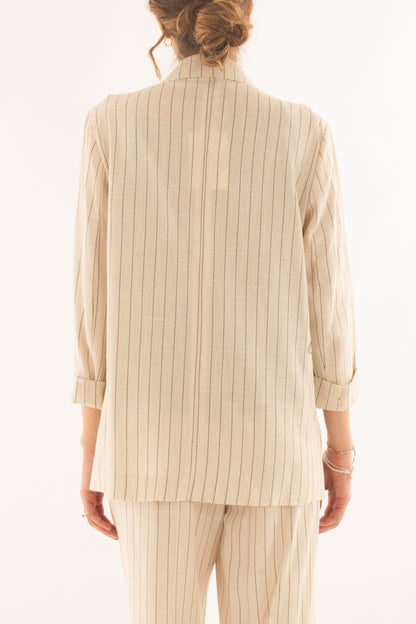 Giacca gessata da Donna Susy mix - Burro