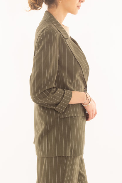 Giacca gessata da Donna Susy mix - Verde