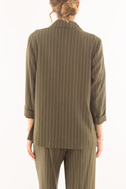 Giacca gessata da Donna Susy mix - Verde