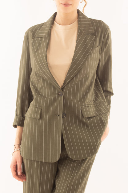 Giacca gessata da Donna Susy mix - Verde